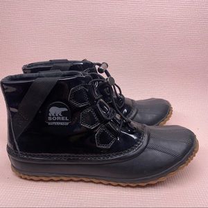 SOREL Out N About Plus Black Waterproof Boots Size 8.5